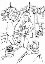 Coloring Christmas Family Pages Coloriage Fun Decoration Labels sketch template