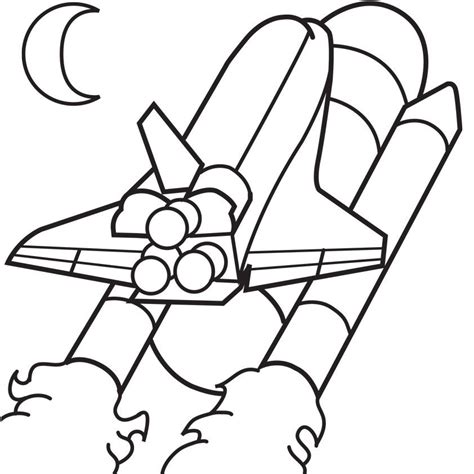 rocket outline coloring pages clipart