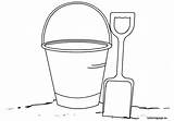 Bucket Shovel Coloring Spade Clipart Beach Summer Color Kids Sand Pages Outline Pail Colouring Coloringpage Eu Info Writing Sheets Fillers sketch template