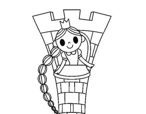 rapunzel   tower coloring page coloringcrewcom