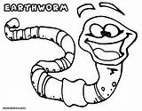 Worm Coloring Pages Earthworm Colorings Coloringway sketch template
