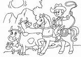 Coloring Cows Herd Horse Para Pages Horses Colorir Cow Cowboy Desenhos Edupics Pintar Coloringpages4u Desenho Animais Popular Printable Kids Herding sketch template