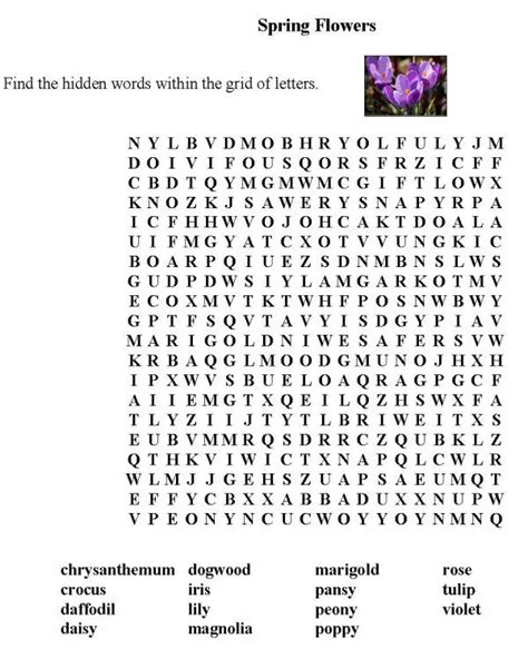 printable spring word searches kitty baby love