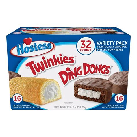hostess twinkies and ding dongs variety pack 1 31oz 32pk walmart