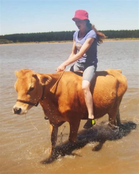 This Girl Rides A Cow Like It’s No Big Deal Explore Awesome