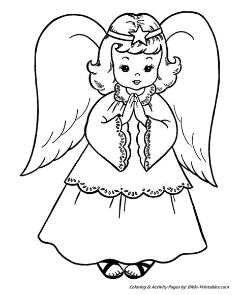 christmas scenes coloring pages christmas tree angel