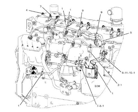 excavator parts     engine electrical wiring harness