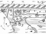Bridge Troll Under Coloring Billy Pages Goat Waiting sketch template
