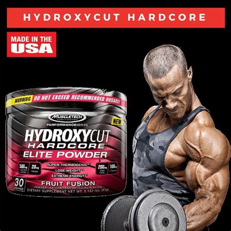 muscletech hydroxycut hardcore elite 30 servings 83 gm fat
