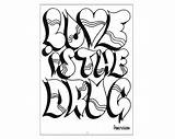 Coloring Pages Graffiti Printable Name Bubble Names Letters Sheets Adult Print Choose Board sketch template