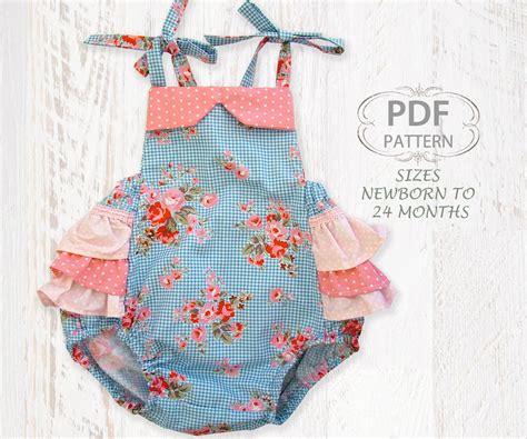 baby sewing pattern  romper  sewing pattern  baby