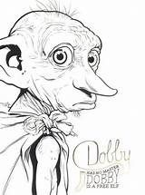 Dobby Potter Harry Coloring Kleurplaten Elf Pages Kleurplaat Kids Fun Drawing Draw Print Van Zo sketch template