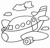 Kleurplaat Vliegtuig Kleurplaten Vervoer Door Eenvoudig Kind Tekeningen Verkeer Bewaard Tekening Gratis Boek sketch template