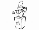 Recycling Bottles Coloring Coloringcrew sketch template