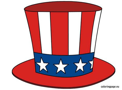 uncle sams hat coloring page