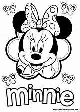 Pages Minnie Mouse Coloring Face Clipart Colouring Disney Library Girls sketch template
