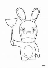 Rabbids Coloring Rabbid Raving Pages Invasion Games Drawings Designlooter Colouring Drawing Kb 61kb sketch template