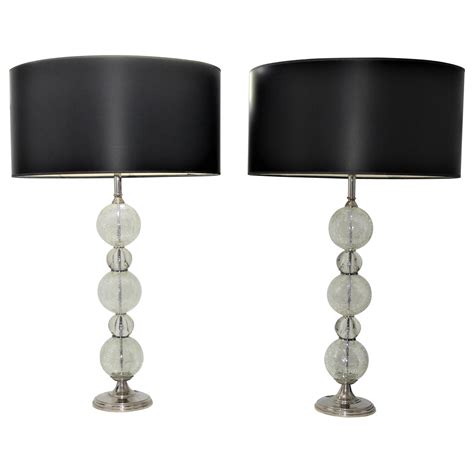 Pair Of Murano Glass Table Lamps For Sale At 1stdibs