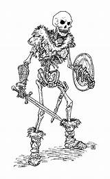 Skeleton Warrior Warriors Fantasy Draw Rpg Character Esqueleto Skeletons Deviantart Mythical Drawings Esqueletos Dibujo Undead Dibujos Tablero Seleccionar Fearsome sketch template