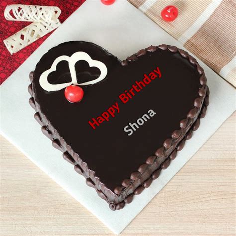 ️ heartbeat chocolate birthday cake for shona