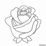 Dotted Drawing Line Rose Flower Paintingvalley Drawings sketch template
