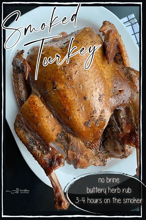 Smoked Turkey Recipe No Brine Juicy And Delicious From The Traeger