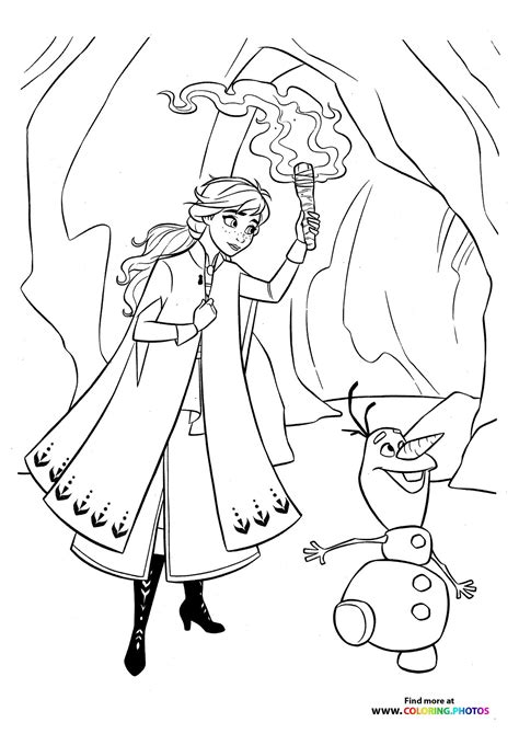 olaf  anna   pumpkin coloring pages  kids