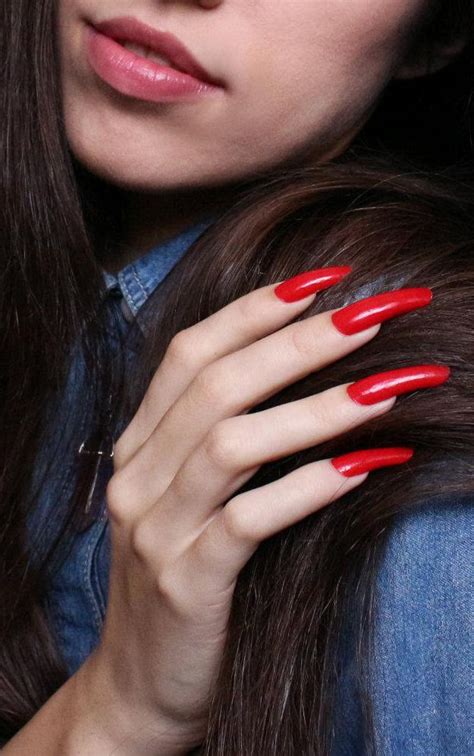 red long nails long nails red nails long fingernails