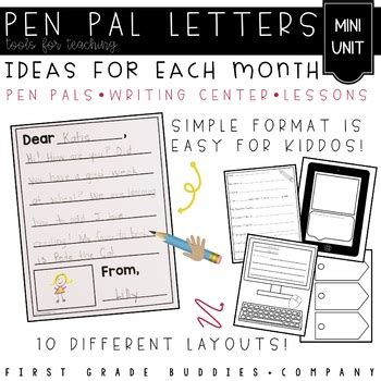 pal letter writing template pack   school year   grade