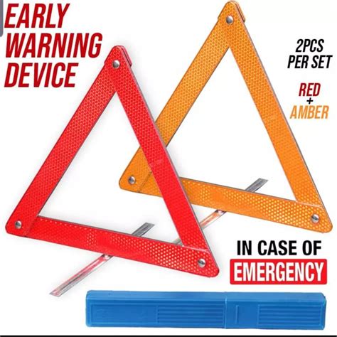 early warning device triangle sign  emergency  set pcs lazada ph