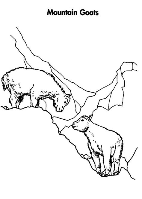 mountain goat climbing  hill coloring pages color luna