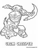 Skylanders Coloring Force Grim Pages Swap Creeper Undead Motion Series1 Printable Colouring Kids Rubble Rouser Print Worksheets Color Trending sketch template
