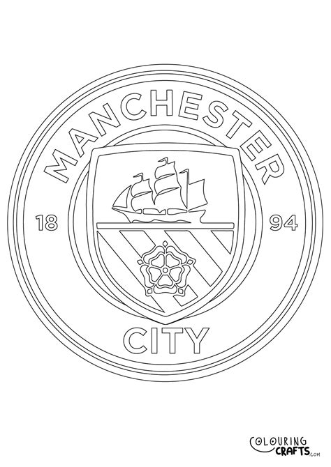 manchester city badge printable colouring page colouring crafts