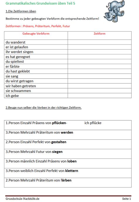 grundschule nachhilfede arbeitsblatt nachhilfe deutsch