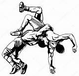 Greco Roman Wrestling Stock Illustration Vector Depositphotos sketch template