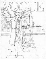Coloring Vogue Couvertures Belles sketch template