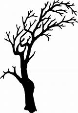 Tree Outline Spooky Clipart Cliparts Computer Designs Use sketch template