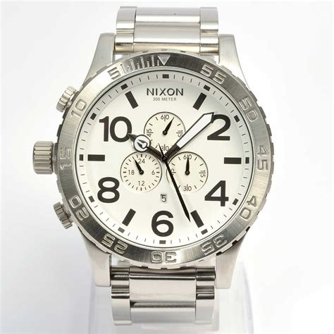 nixon nixon 51 30 men s white dial stainless steel watch a083100