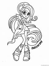 Equestria Coloring Pages Girls Coloring4free Sonata Dusk sketch template