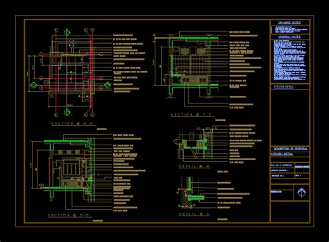 working drawing kitchen detail dwg section  autocad