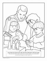 Coloring Pages Lds Color Clipart Nativity Father Honor Parents Mother Obey Thy Volunteer Colouring Friend Kids Forgiveness Printable Magazine Church sketch template