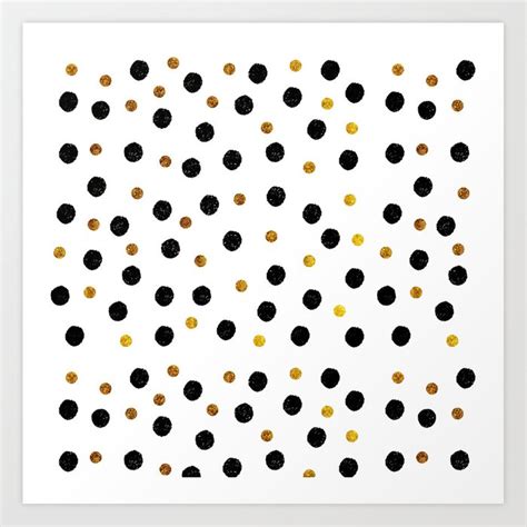 black and gold glitter confetti on white background elegant