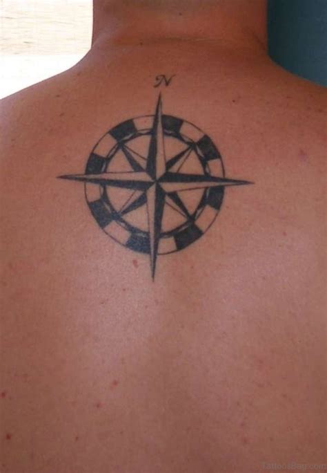 46 Fancy Compass Tattoos For Back