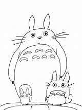 Totoro Coloring Pages Printable Coloringhome Getcolorings Color Comments sketch template