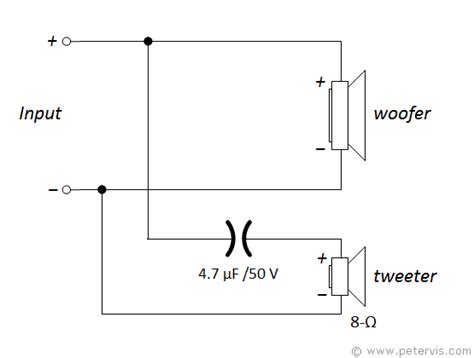 simple speaker crossover circuit diagram