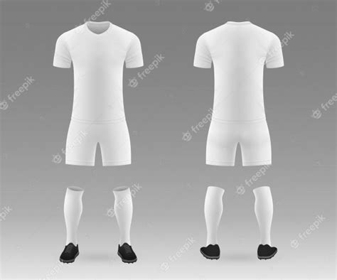 premium vector  realistic template blank soccer kit