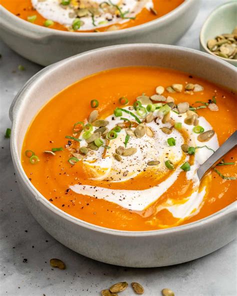 easy roasted pumpkin soup recipe healthy fitness meals