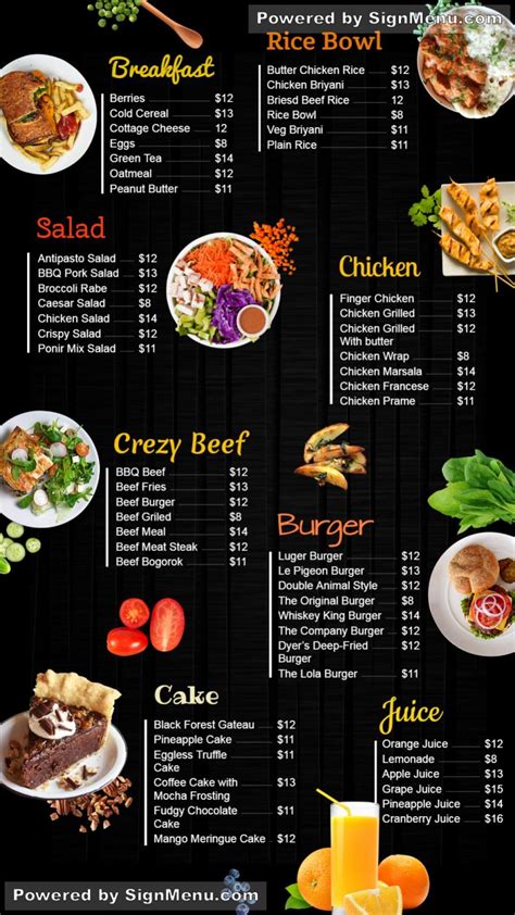 vertical restaurant menu cafe menu design catering menu design food