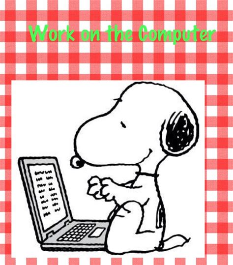 snoopy working   computer snoopy part  pinterest clipartsco