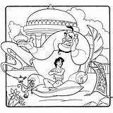 Aladdin Aladin Genie Coloriages Génie Alladin Coloringbay Joli Aladim sketch template